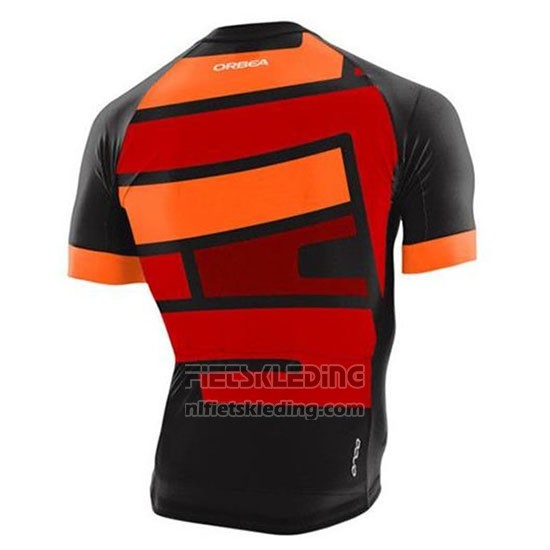 2020 Fietskleding Orbea Zwart Oranje Rood Korte Mouwen en Koersbroek