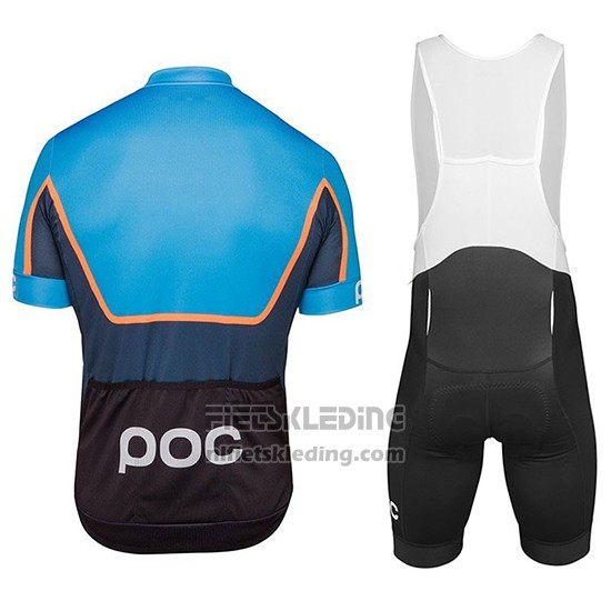 2018 Fietskleding POC Essential Road Block Blauw Korte Mouwen en Koersbroek