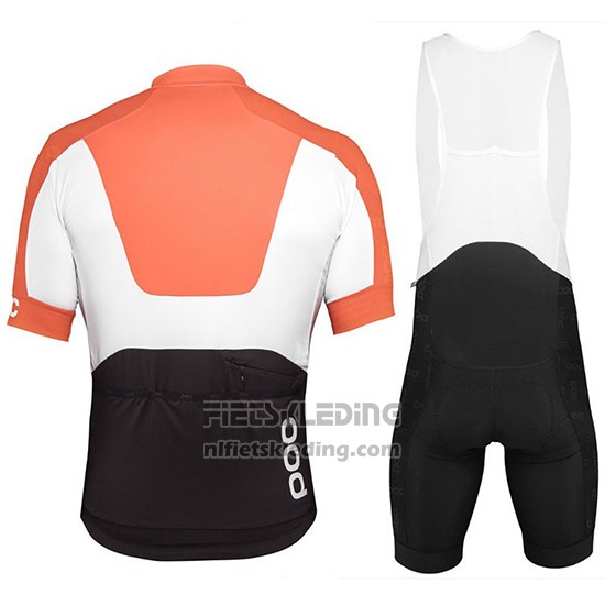 2018 Fietskleding POC Oranje Wit Zwart Korte Mouwen en Koersbroek