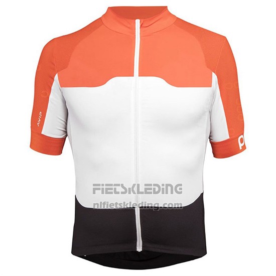 2018 Fietskleding POC Oranje Wit Zwart Korte Mouwen en Koersbroek
