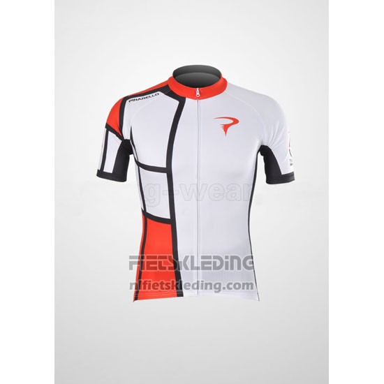 2012 Fietskleding Pinarello Rood en Wit Korte Mouwen en Koersbroek