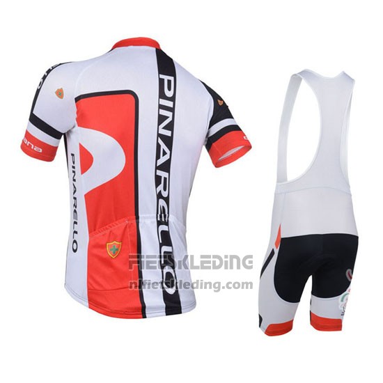2013 Fietskleding Pinarello Rood en Zwart Korte Mouwen en Koersbroek