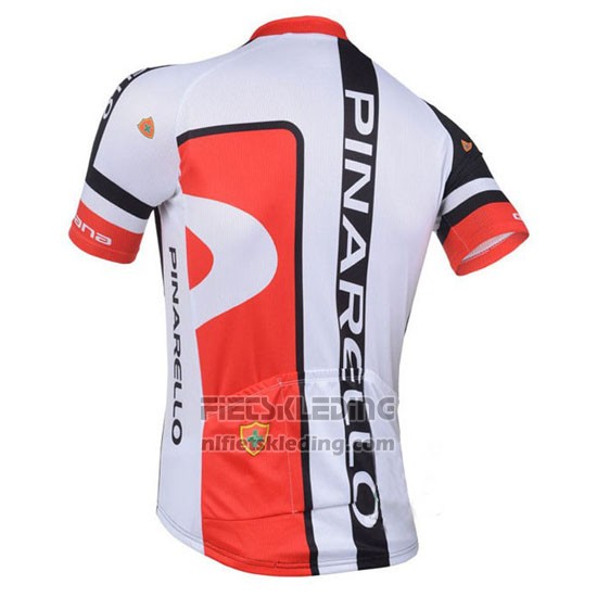 2013 Fietskleding Pinarello Rood en Zwart Korte Mouwen en Koersbroek