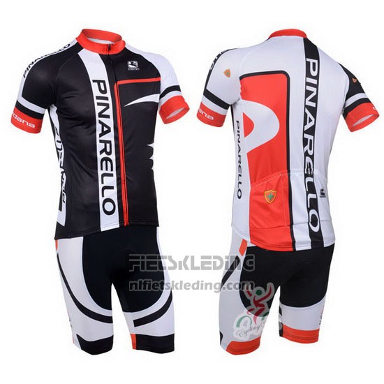 2013 Fietskleding Pinarello Rood en Zwart Korte Mouwen en Koersbroek
