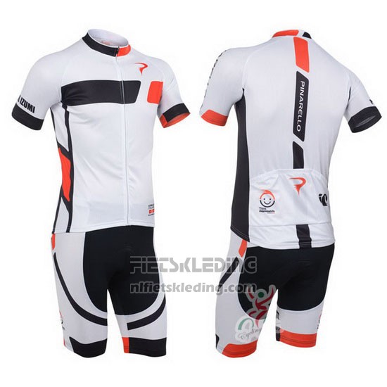 2013 Fietskleding Pinarello Zwart en Wit Korte Mouwen en Koersbroek
