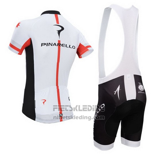 2014 Fietskleding Pinarello Zwart en Wit Korte Mouwen en Koersbroek