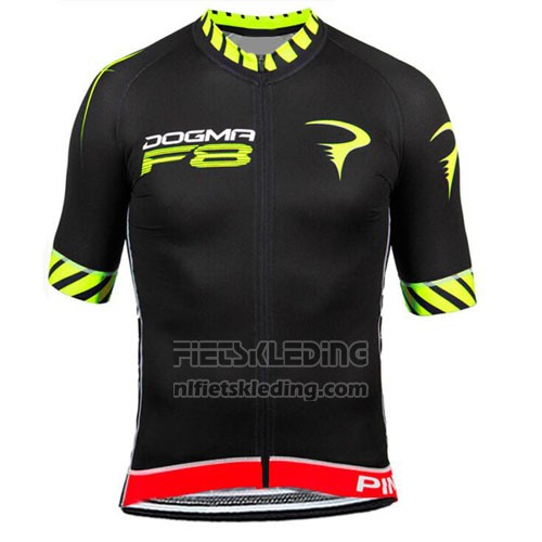 2015 Fietskleding Pinarello Zwart en Geel Korte Mouwen en Koersbroek