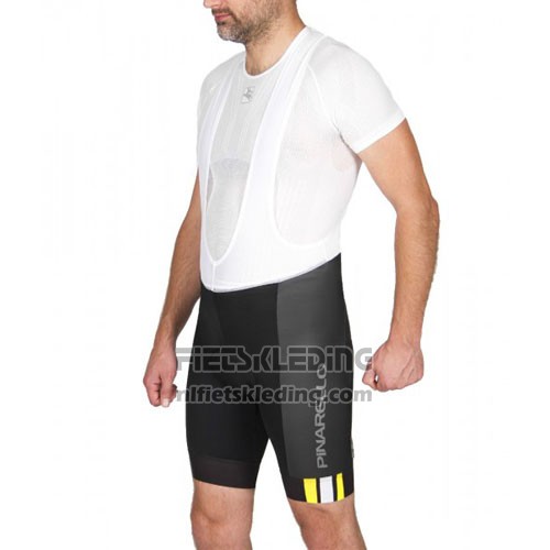 2016 Fietskleding Pinarello Geel en Zwart Korte Mouwen en Koersbroek
