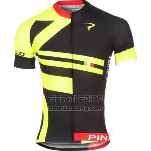 2016 Fietskleding Pinarello Rood en Geel Korte Mouwen en Koersbroek