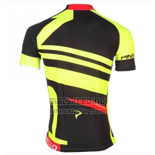 2016 Fietskleding Pinarello Rood en Geel Korte Mouwen en Koersbroek