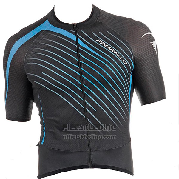 2017 Fietskleding Pinarello Blauw en Zwart Korte Mouwen en Koersbroek