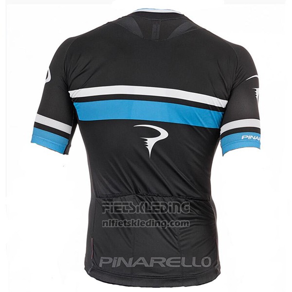 2017 Fietskleding Pinarello Zwart en Blauw Korte Mouwen en Koersbroek