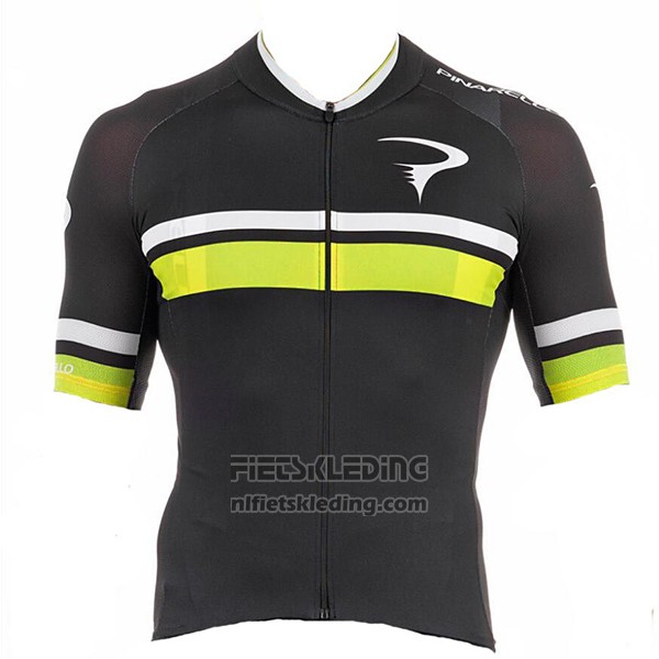 2017 Fietskleding Pinarello Zwart en Geel Korte Mouwen en Koersbroek