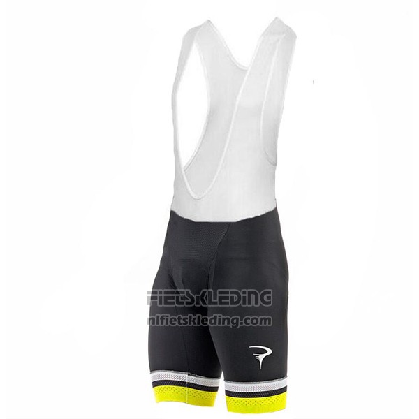 2017 Fietskleding Pinarello Zwart en Geel Korte Mouwen en Koersbroek