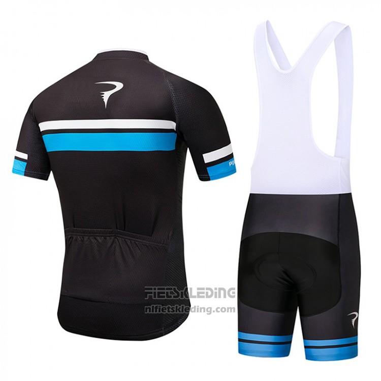 2018 Fietskleding Pinarello Zwart en Blauw Korte Mouwen en Koersbroek