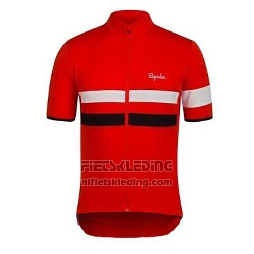 2015 Fietskleding Rapha Zwart en Rood Korte Mouwen en Koersbroek