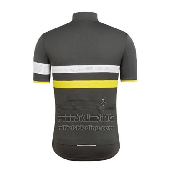 2018 Fietskleding Ralph Zwart en Geel Korte Mouwen en Koersbroek