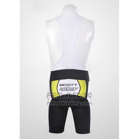 2012 Fietskleding Scott Wit en Geel Korte Mouwen en Koersbroek