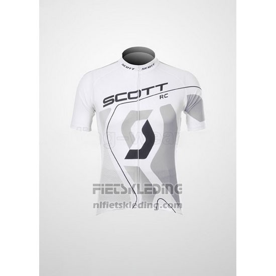 2012 Fietskleding Scott Wit en Grijs Korte Mouwen en Koersbroek