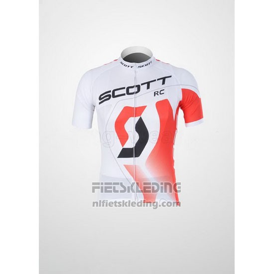 2012 Fietskleding Scott Wit en Rood Korte Mouwen en Koersbroek