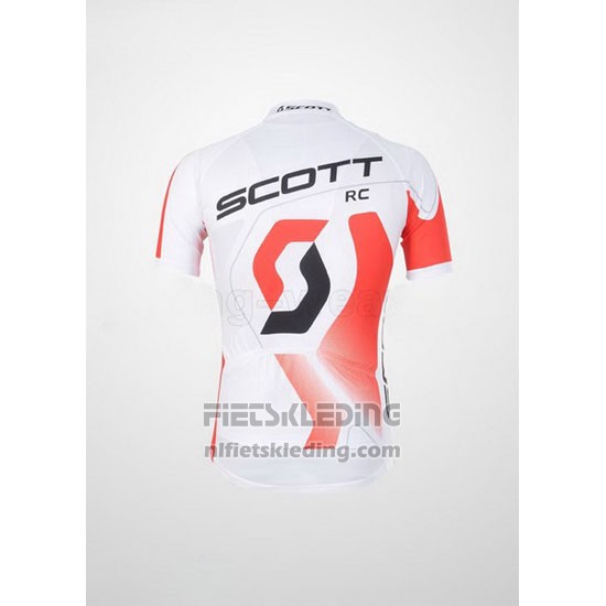 2012 Fietskleding Scott Wit en Rood Korte Mouwen en Koersbroek