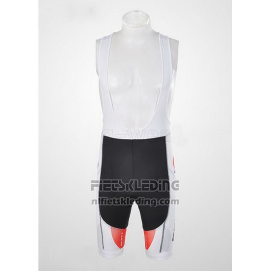 2012 Fietskleding Scott Wit en Rood Korte Mouwen en Koersbroek