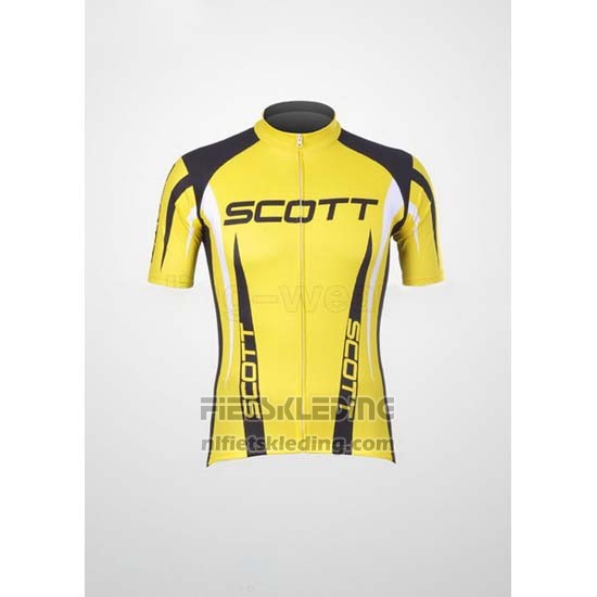 2012 Fietskleding Scott Zwart en Geel Korte Mouwen en Koersbroek