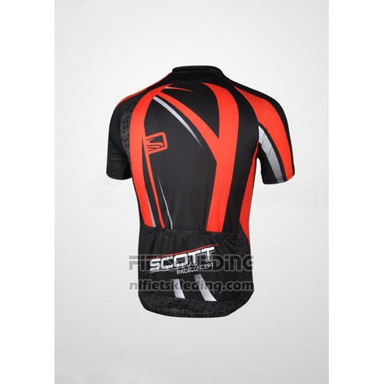 2012 Fietskleding Scott Zwart en Rood Korte Mouwen en Koersbroek