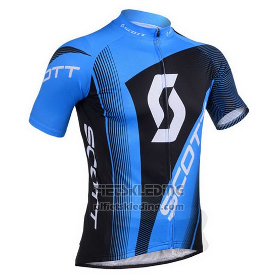 2013 Fietskleding Scott Blauw en Zwart Korte Mouwen en Koersbroek