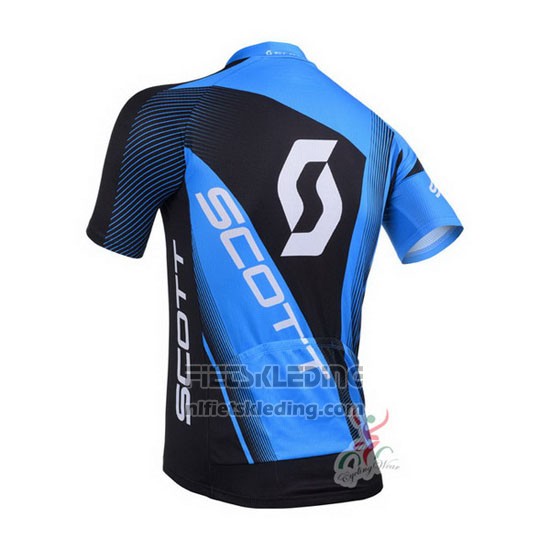 2013 Fietskleding Scott Blauw en Zwart Korte Mouwen en Koersbroek