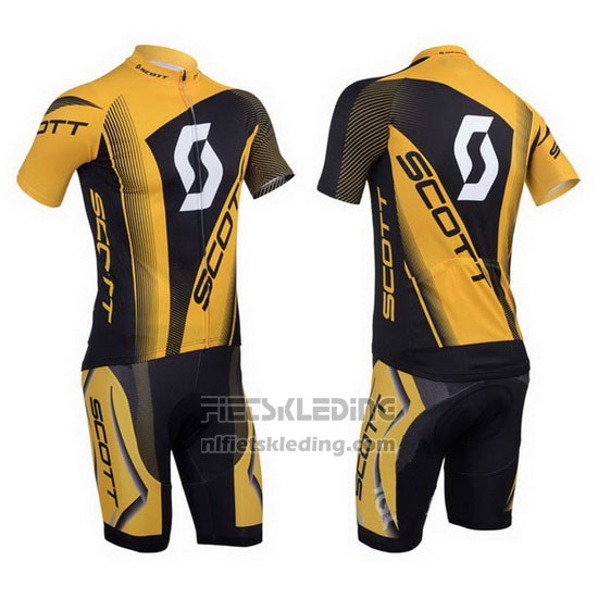 2013 Fietskleding Scott Geel en Zwart Korte Mouwen en Koersbroek