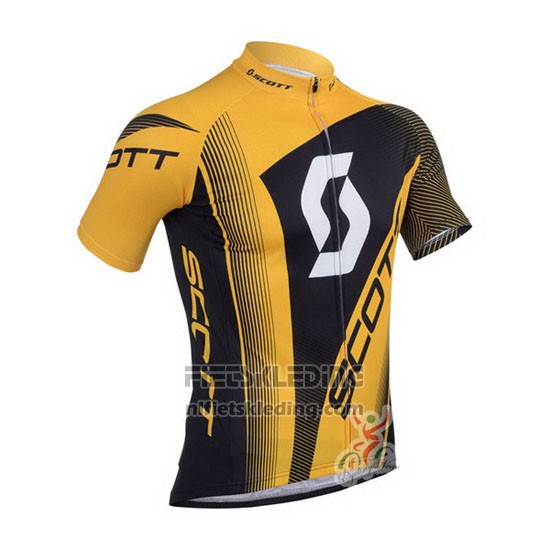 2013 Fietskleding Scott Geel en Zwart Korte Mouwen en Koersbroek