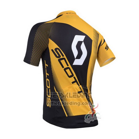 2013 Fietskleding Scott Geel en Zwart Korte Mouwen en Koersbroek