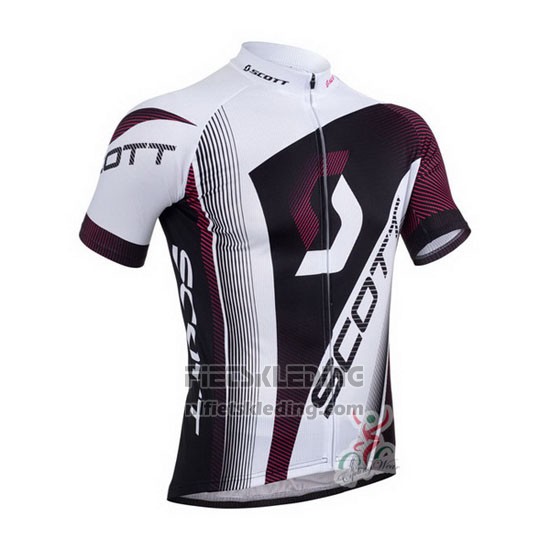 2013 Fietskleding Scott Wit en Fuchsia Korte Mouwen en Koersbroek
