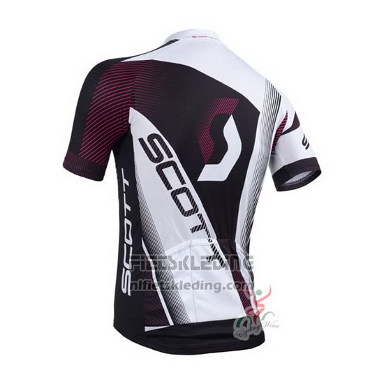 2013 Fietskleding Scott Wit en Fuchsia Korte Mouwen en Koersbroek