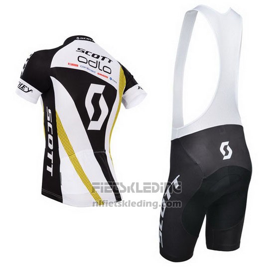 2014 Fietskleding Scott Zwart en Wit Korte Mouwen en Koersbroek