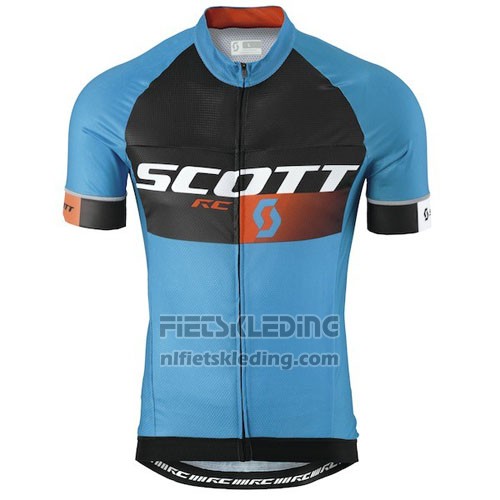 2016 Fietskleding Scott Blauw en Oranje Korte Mouwen en Koersbroek