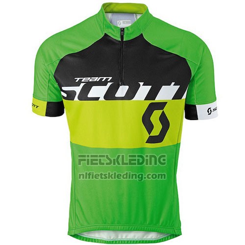 2016 Fietskleding Scott Geel en Groen Korte Mouwen en Koersbroek