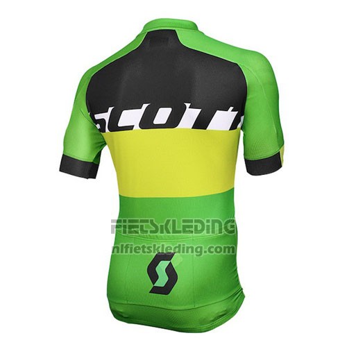 2016 Fietskleding Scott Geel en Groen Korte Mouwen en Koersbroek