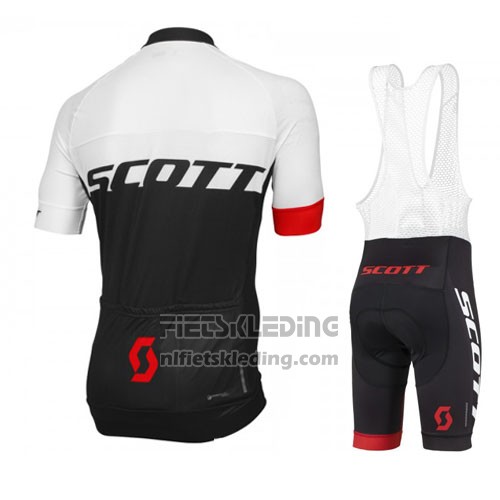 2016 Fietskleding Scott Rood en Wit Korte Mouwen en Koersbroek