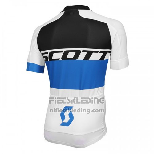 2016 Fietskleding Scott Wit en Blauw Korte Mouwen en Koersbroek