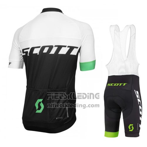2016 Fietskleding Scott Wit en Groen Korte Mouwen en Koersbroek