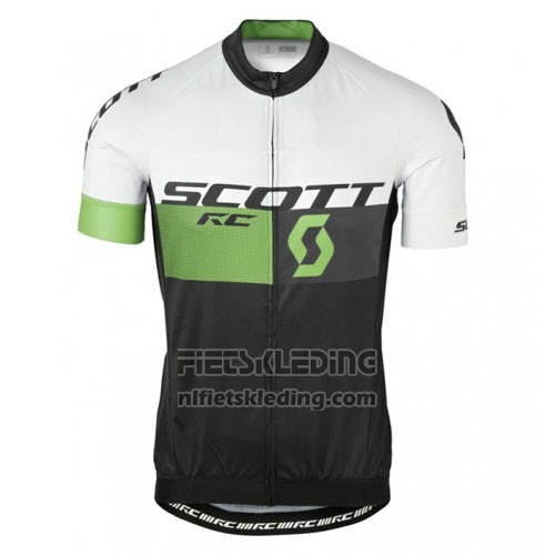 2016 Fietskleding Scott Wit en Groen Korte Mouwen en Koersbroek