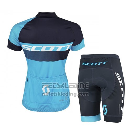 2016 Fietskleding Scott Zwart en Blauw Korte Mouwen en Koersbroek