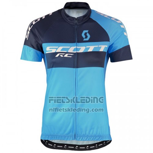 2016 Fietskleding Scott Zwart en Blauw Korte Mouwen en Koersbroek