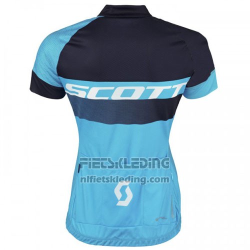2016 Fietskleding Scott Zwart en Blauw Korte Mouwen en Koersbroek