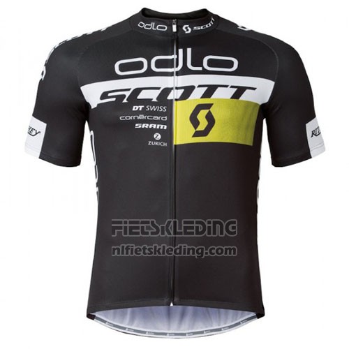 2016 Fietskleding Scott Zwart en Geel Korte Mouwen en Koersbroek