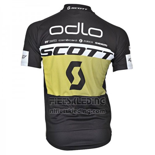 2016 Fietskleding Scott Zwart en Geel Korte Mouwen en Koersbroek