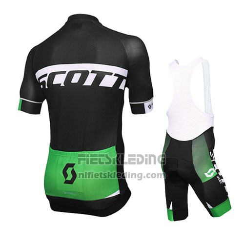 2016 Fietskleding Scott Zwart en Groen Korte Mouwen en Koersbroek