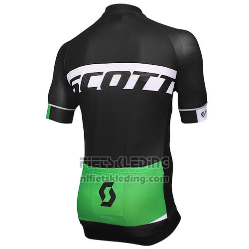 2016 Fietskleding Scott Zwart en Groen Korte Mouwen en Koersbroek